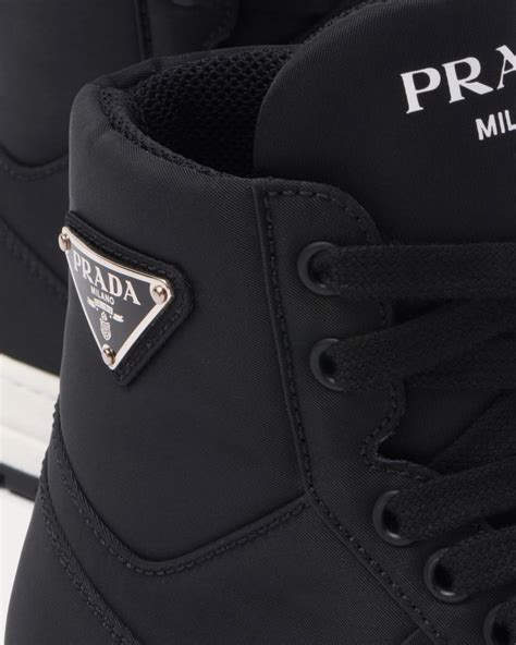 mens high top prada sneakers|prada gabardine high top sneakers.